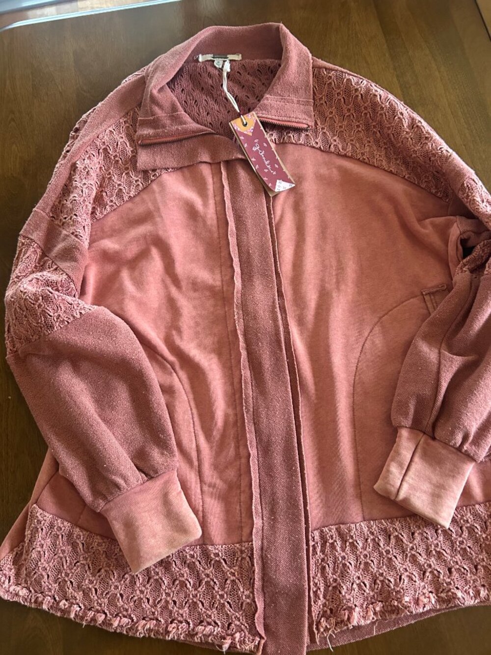Gimmick NWT Oversized Zip Sweatshirt - Picture 3 of 6